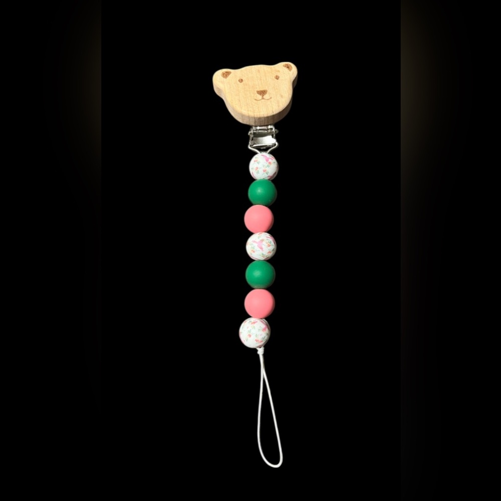 Beaded Pacifier Clips (Qty 1)